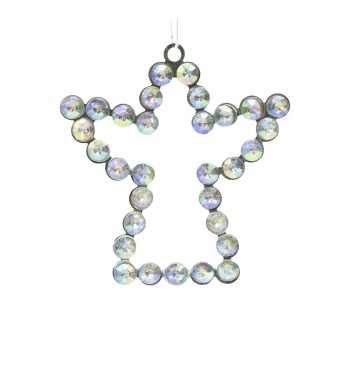 Angelo Natalizio con Perline da Appendere H.9 cm