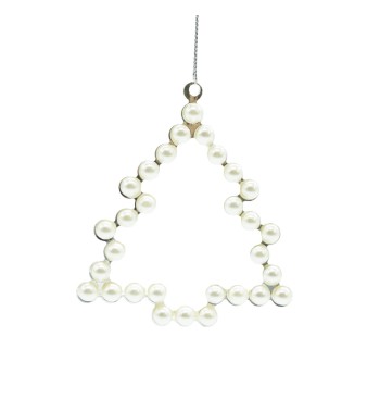 Albero Natalizio con perline da Appendere H.9 cm