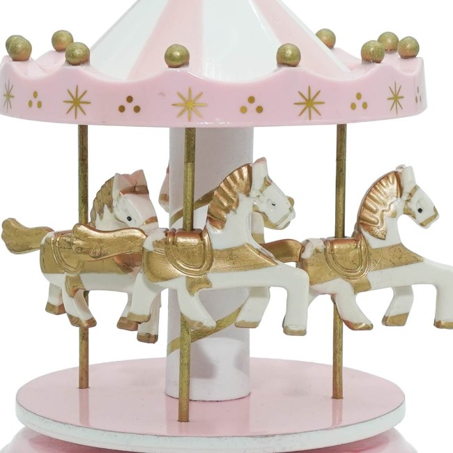 Carillon Giostra con Cavalli H.18 cm