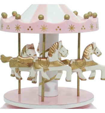 Carillon Giostra con Cavalli H.18 cm