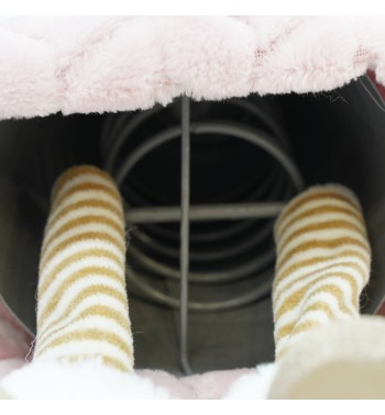 Gnomo di Natale in Piedi Rosa H.87 cm