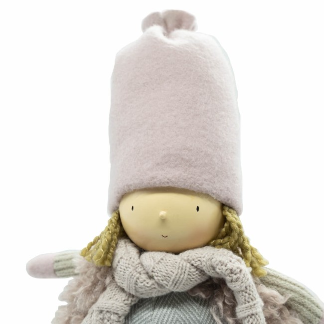 Bimbo in Piedi Grigio e Rosa H.43 cm