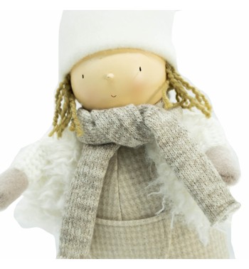 Bimbo in Piedi Beige e Bianco H.43 cm