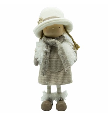 Bimba in Piedi Beige e Bianca H.39 cm