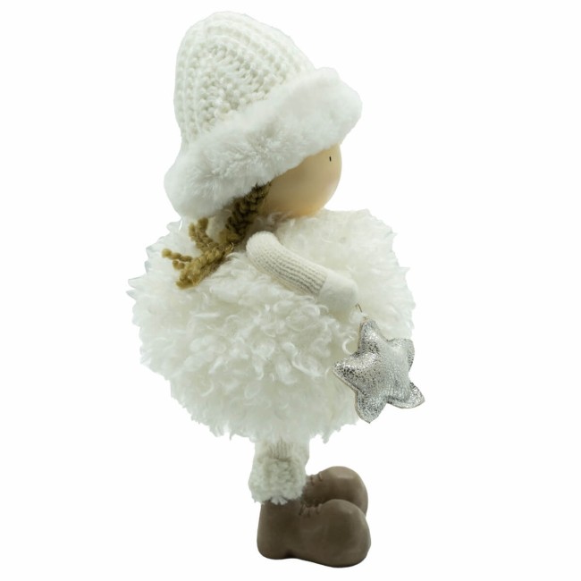 Bimba Bianca in Piedi con Stella in Mano H.33 cm