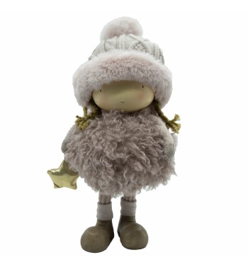 Bimba Rosa in Piedi con Stella in Mano H.34 cm Bimba Rosa in Piedi con Stella in Mano H.34 cm