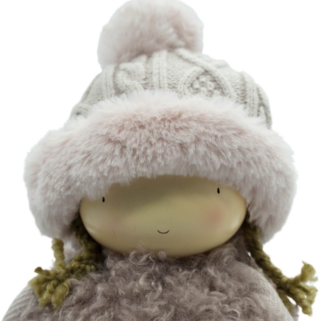 Bimba Rosa in Piedi con Stella in Mano H.34 cm