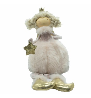 Principessa Rosa Seduta con Stella Oro H.52 cm Principessa Rosa Seduta con Stella Oro H.52 cm