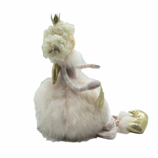 Principessa Rosa Seduta con Stella Oro H.52 cm