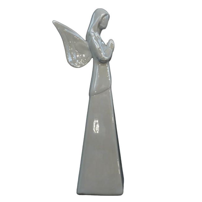 Angelo in Ceramica Grigio H.28 cm