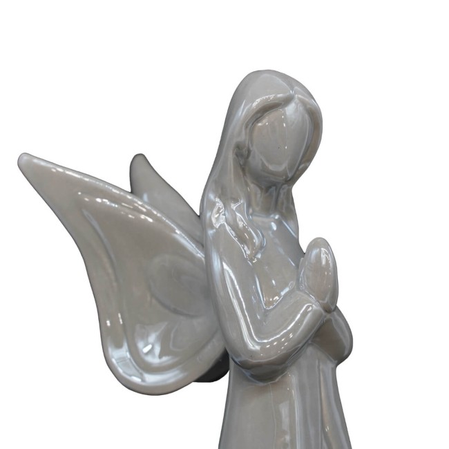 Angelo in Ceramica Grigio H.28 cm
