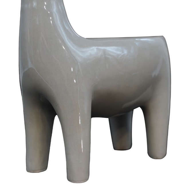 Renna con Contenitore Grigia H.20 cm