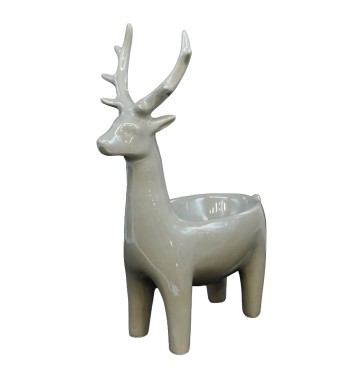 Renna con Contenitore Grigia H.20 cm