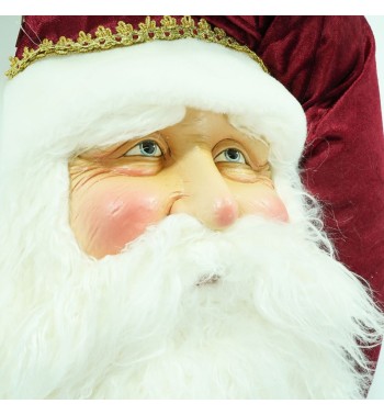 Testa di Babbo Natale da Appendere H.74 cm