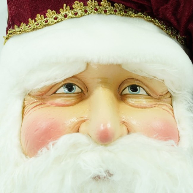 Testa di Babbo Natale da Appendere H.74 cm