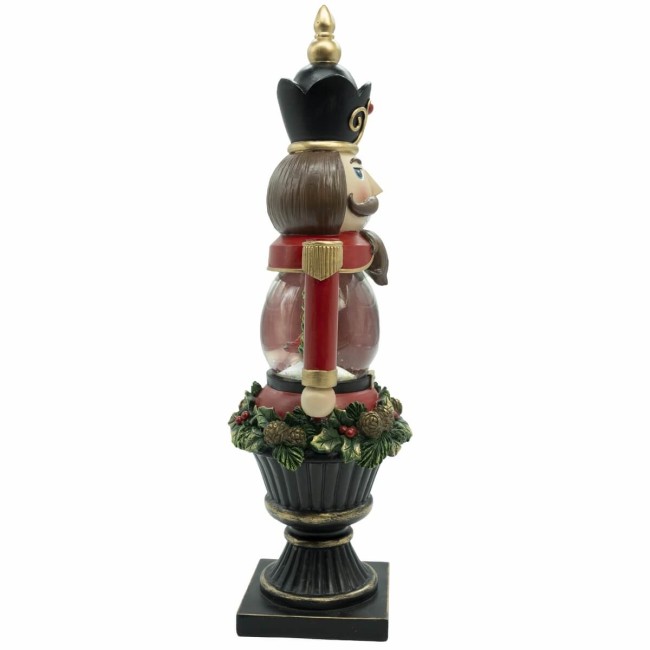 Schiaccianoci Natalizio in Resina con Sfera a Led H.33 cm