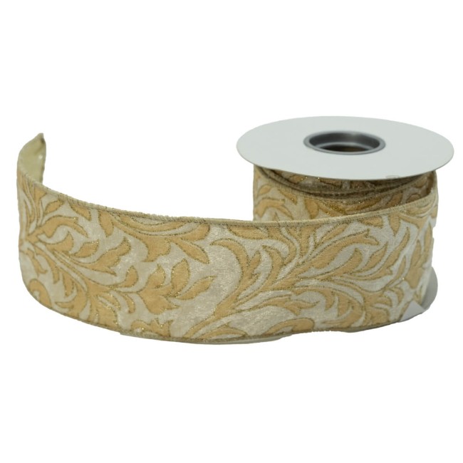 Nastro Natalizio con Decori Oro Disponibile 6 cm x 4 mt - 3 Colori