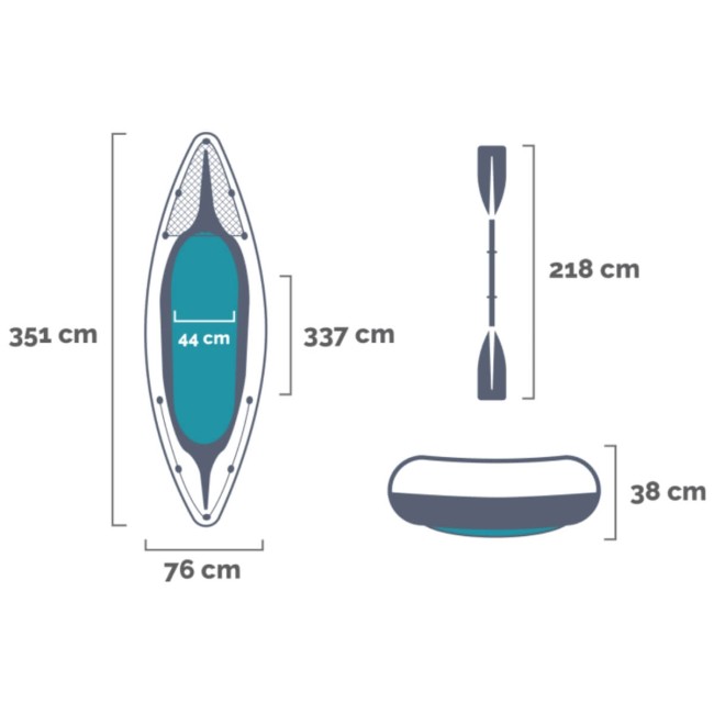Kayak Gonfiabile Challenger K2 - Intex 68306