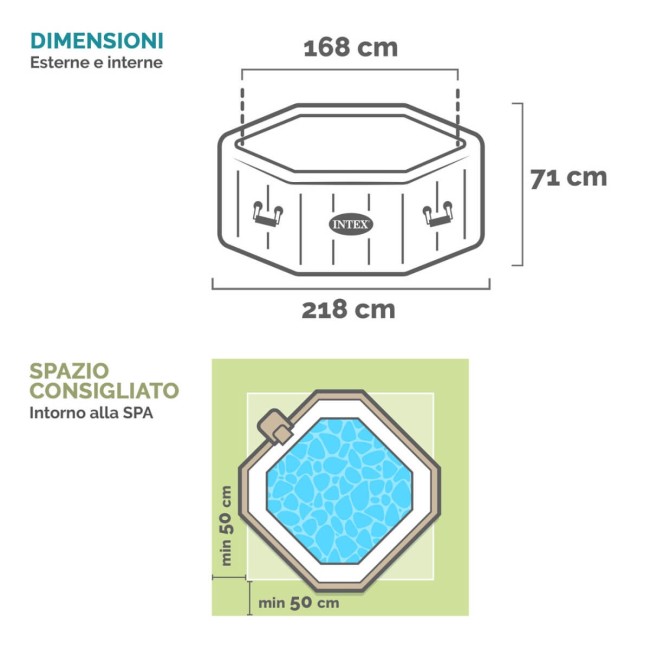 Idromassaggio Gonfiabile Jet & Bubble Deluxe, 6 posti - Intex 28462