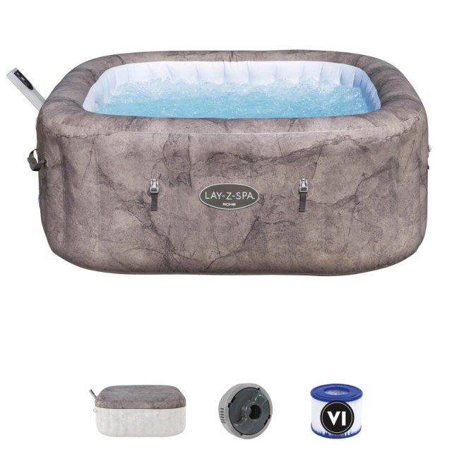 Spa Idromassaggio Gonfiabile Lay-Z-Spa Rome AirJet 180x180x71 cm - Bestway 6001K