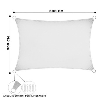 Vela Ombreggiante Rettangolare 3x5 m