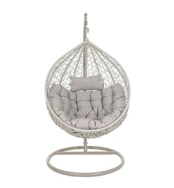 Poltrona Sospesa da Giardino con Struttura in Acciaio – Zaffiro Grey