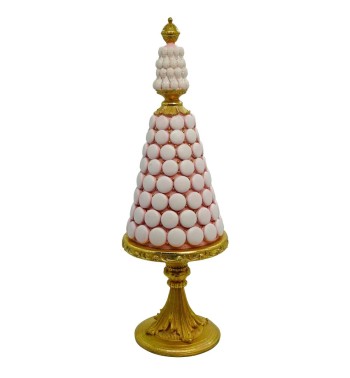 Albero di Macarons Rosa e Oro H.54 cm Albero di Macarons Rosa e Oro H.54 cm