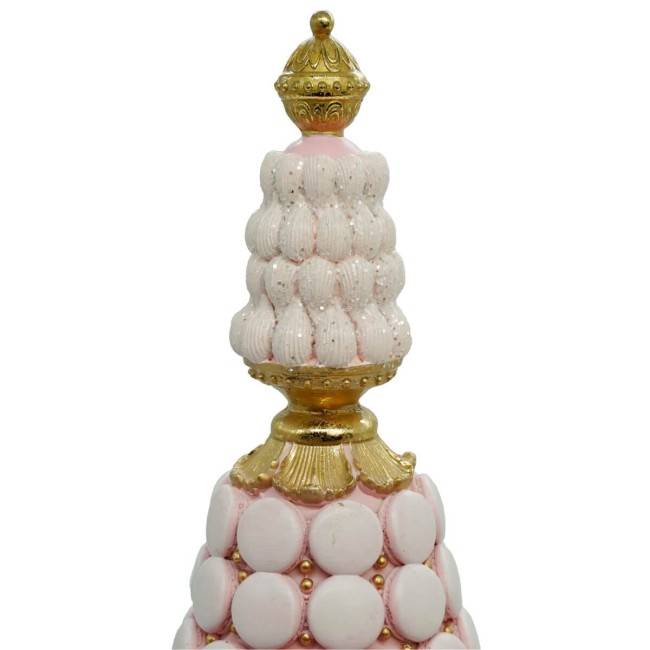 Albero di Macarons Rosa e Oro H.54 cm