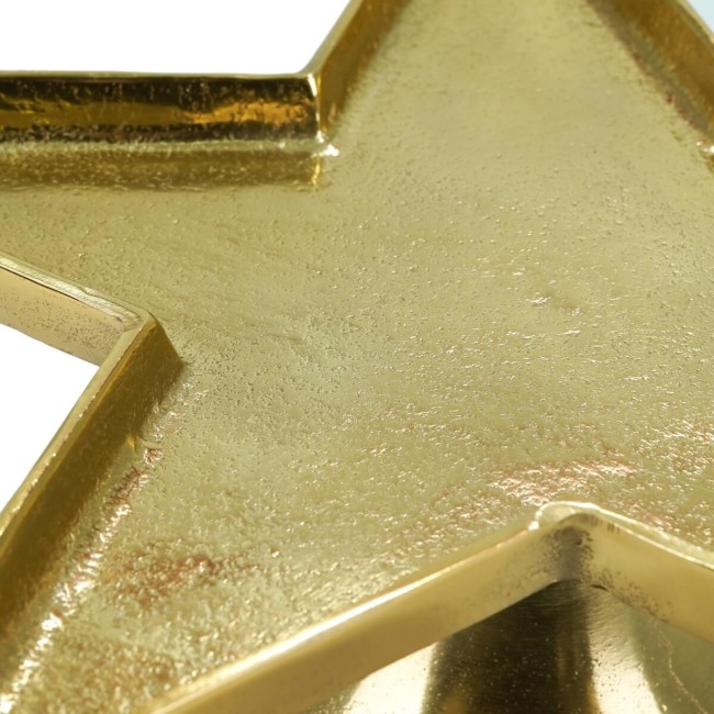 Alzatina Decorativa a Forma di Stella in Alluminio Oro 2 Misure