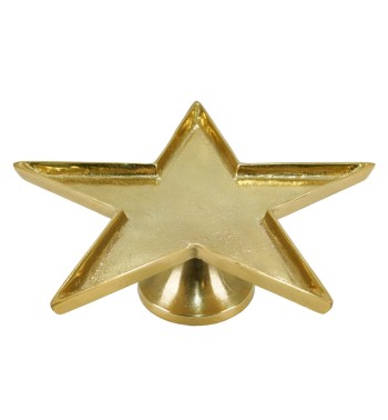 Alzatina Decorativa a Forma di Stella in Alluminio Oro 2 Misure