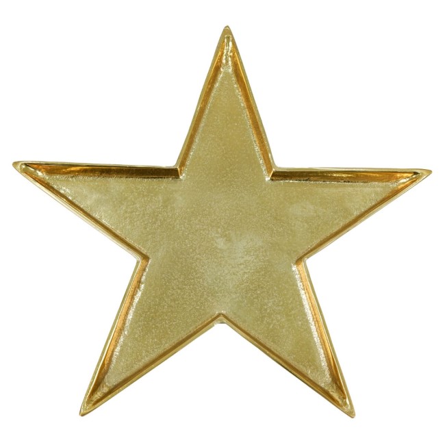 Alzatina Decorativa a Forma di Stella in Alluminio Oro 2 Misure