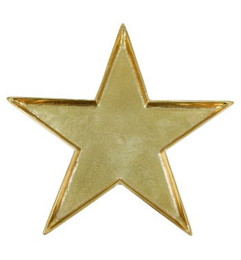 Alzatina Decorativa a Forma di Stella in Alluminio Oro 2 Misure