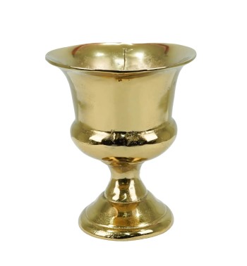 Vaso Ovale Decorativo in Alluminio Oro 2 Misure Vaso Ovale Decorativo in Alluminio Oro 2 Misure