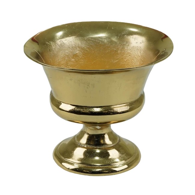 Vaso Ovale Decorativo in Alluminio Oro 2 Misure