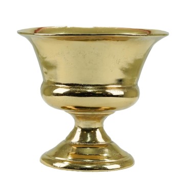 Vaso Ovale Decorativo in Alluminio Oro 2 Misure Vaso Ovale Decorativo in Alluminio Oro 2 Misure