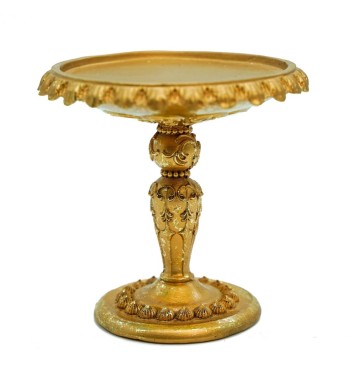 Alzatina in Resina Oro D.9,5xH.10 cm Alzatina in Resina Oro D.9,5xH.10 cm