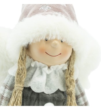 Bambolina Natalizia Seduta con Gambe Morbide H.54 cm Bambolina Natalizia Seduta con Gambe Morbide H.54 cm