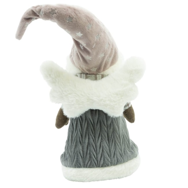 Bambolina Natalizia con Cappello Rosa e Sciarpa H.36 cm