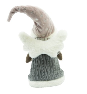 Bambolina Natalizia con Cappello Rosa e Sciarpa H.36 cm Bambolina Natalizia con Cappello Rosa e Sciarpa H.36 cm