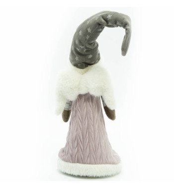 Bambolina Natalizia con Cappello Grigio H.44 cm Bambolina Natalizia con Cappello Grigio H.44 cm