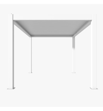Pergola Bioclimatica Autoportante Motorizzata, 3x4 m in Alluminio con Led - Casablanca
