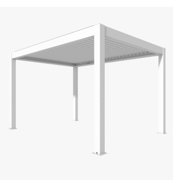 Pergola Bioclimatica Autoportante Motorizzata, 3x4 m in Alluminio con Led - Casablanca