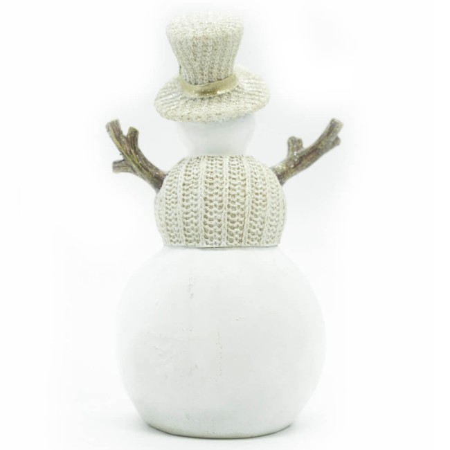 Pupazzo di Neve Decorativo in Poliresina con Scena Natalizia
