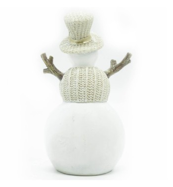 Pupazzo di Neve Decorativo in Poliresina con Scena Natalizia