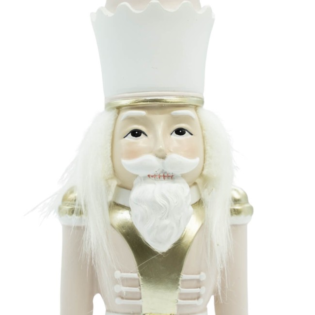 Schiaccianoci Natalizio Bianco e Rosa, 2 Misure