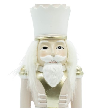 Schiaccianoci Natalizio Bianco e Rosa, 2 Misure Schiaccianoci Natalizio Bianco e Rosa, 2 Misure