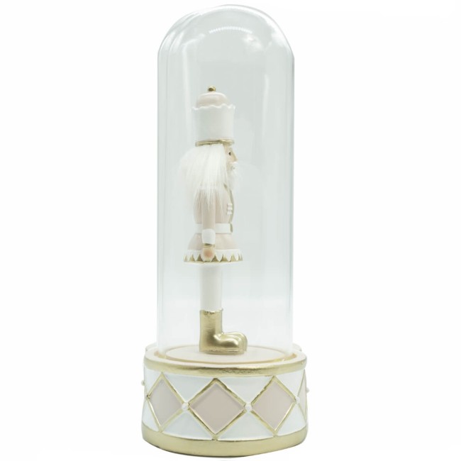 Schiaccianoci Natalizio in Poliresina con Campana di Vetro