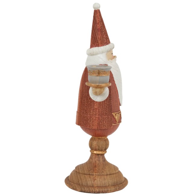 Candelabro Babbo Natale in Resina H.31,5 cm