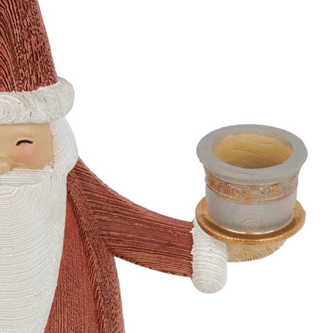 Candelabro Babbo Natale in Resina H.31,5 cm