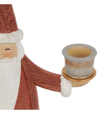 Candelabro Babbo Natale in Resina H.31,5 cm